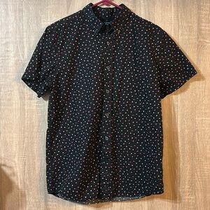 Ben Sherman black short sleeve button up shirt size small